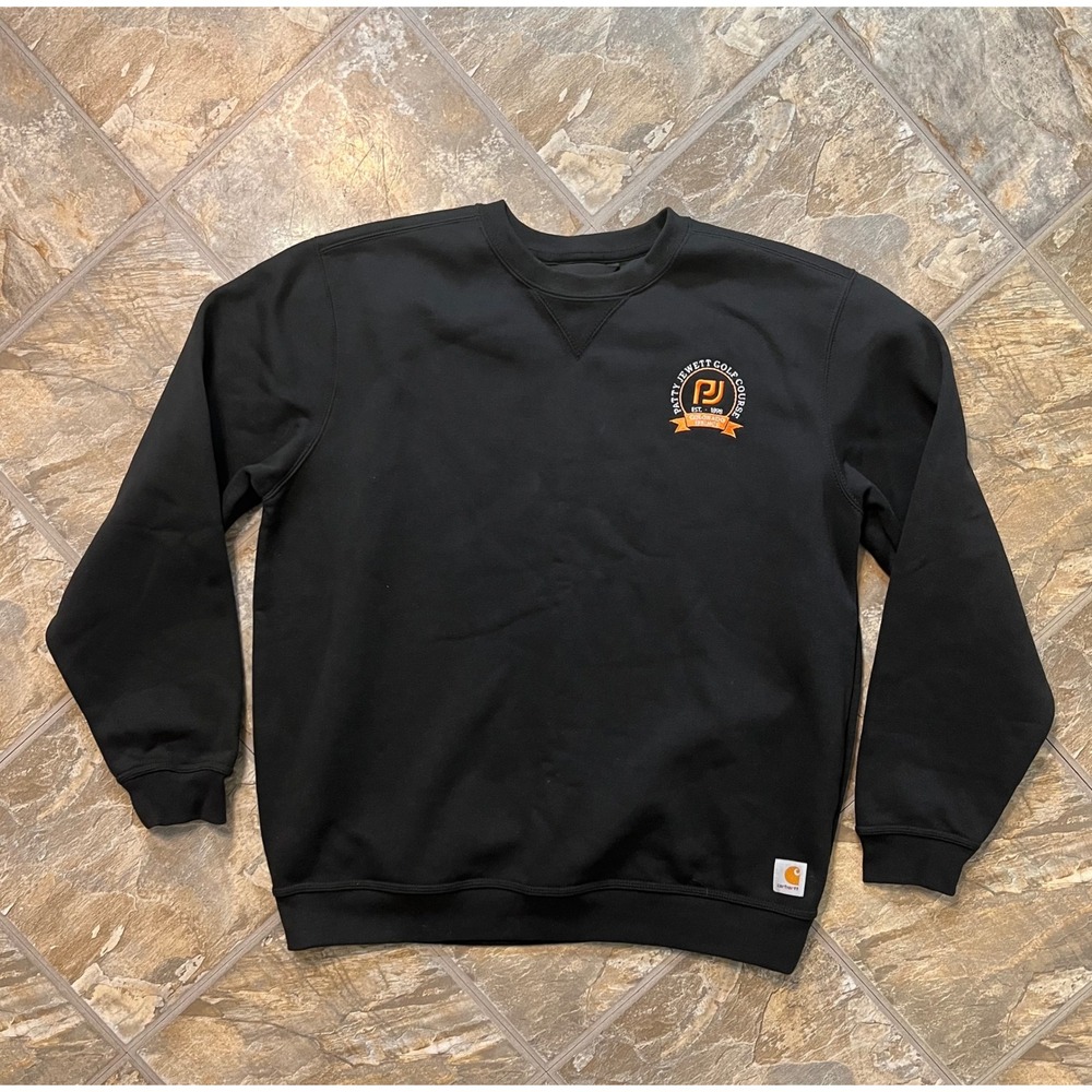 Carhartt Sweatshirt Mens Large Black Patty Jewett Golf Logo K124 Loose